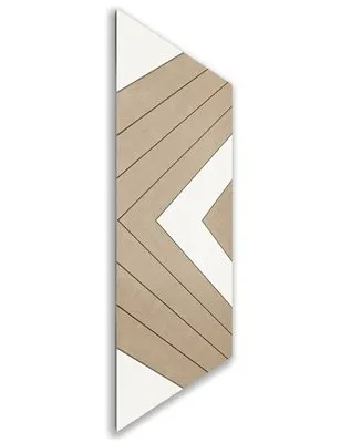 Holzschiebetür Nur Türblatt - Eiche und Weiss Model 1038