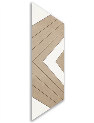 Holzschiebetür Nur Türblatt - Eiche und Weiss  Model 1038