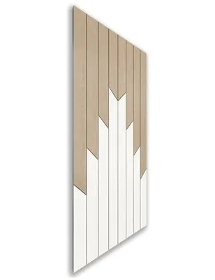 Holzschiebetür Nur Türblatt - Eiche und Weiss Model 1039