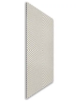 Holzschiebetür Nur Türblatt - Eiche und Weiss Model 1047