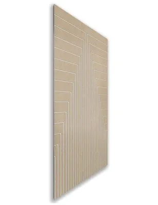 Holzschiebetür Nur Türblatt - Eiche und Weiss Model 1052