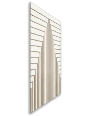 Holzschiebetür Nur Türblatt - Eiche und Weiss Model 1053