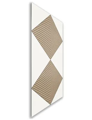 Holzschiebetür Nur Türblatt - Eiche und Weiss Model 1054