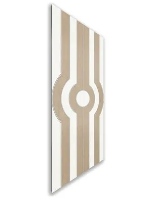 Holzschiebetür Nur Türblatt - Eiche und Weiss Model 1055