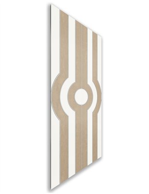 Holzschiebetür Nur Türblatt - Eiche und Weiss  Model 1055