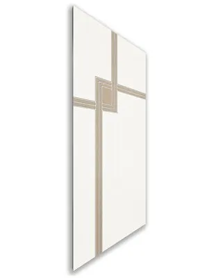 Holzschiebetür Nur Türblatt - Eiche und Weiss Model 1059