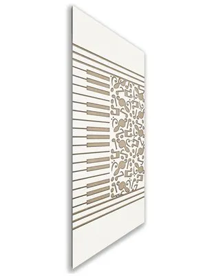 Holzschiebetür Nur Türblatt - Eiche und Weiss Model 1061