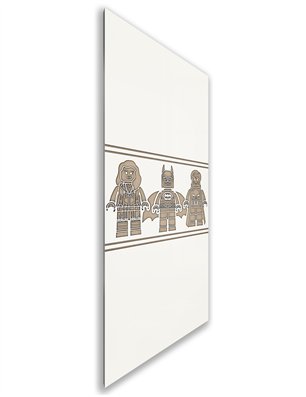 Holzschiebetür Nur Türblatt - Eiche und Weiss  Model 1063