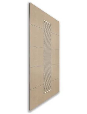 Holzschiebetür Nur Türblatt - Eiche und Weiss Model 1067