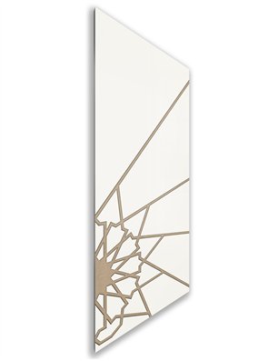 Holzschiebetür Nur Türblatt - Eiche und Weiss  Model 1068