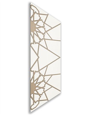 Holzschiebetür Nur Türblatt - Eiche und Weiss  Model 1069