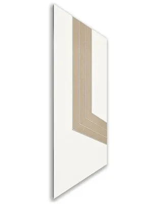 Holzschiebetür Nur Türblatt - Eiche und Weiss Model 1073