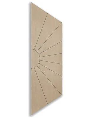 Holzschiebetür Nur Türblatt - Eiche und Weiss Model 1074