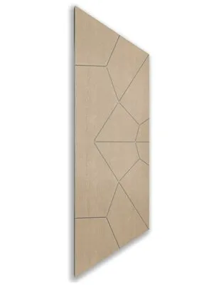 Holzschiebetür Nur Türblatt - Eiche und Weiss Model 1075