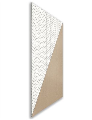 Holzschiebetür Nur Türblatt - Eiche und Weiss  Model 1078