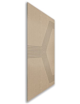 Holzschiebetür Nur Türblatt - Eiche und Weiss  Model 1079