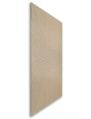 Holzschiebetür Nur Türblatt - Eiche und Weiss Model 1083