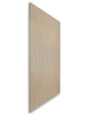 Holzschiebetür Nur Türblatt - Eiche und Weiss Model 1084