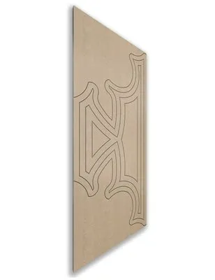 Holzschiebetür Nur Türblatt - Eiche und Weiss Model 1086