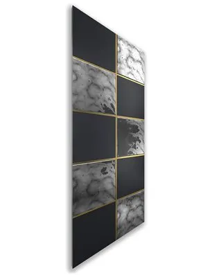 Holzschiebetür Nur Türblatt - Hell - Dunkel-Mix Model 1029