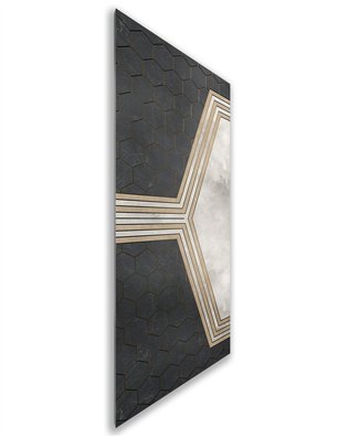 Holzschiebetür Nur Türblatt - Hell - Dunkel-Mix  Model 1080