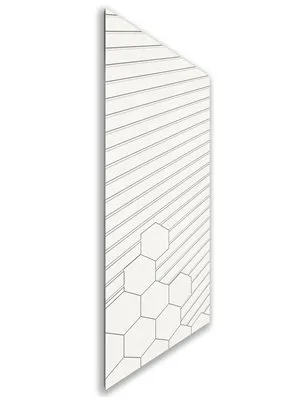 Holzschiebetür Nur Türblatt - Weiss Model 1016