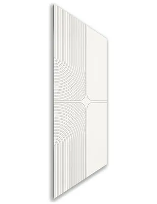 Holzschiebetür Nur Türblatt - Weiss Model 1017