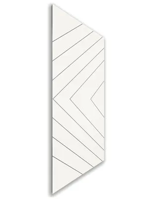 Holzschiebetür Nur Türblatt - Weiss Model 1038