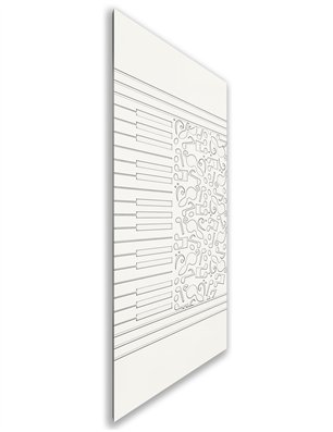 Holzschiebetür Nur Türblatt - Weiss  Model 1061