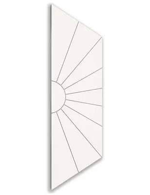 Holzschiebetür Nur Türblatt - Weiss Model 1074