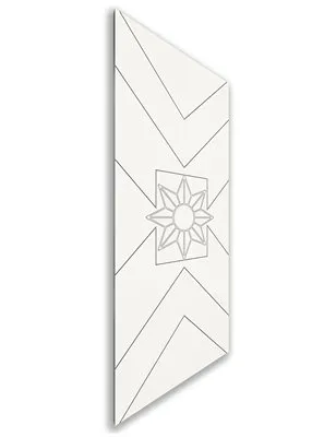 Holzschiebetür Nur Türblatt - Weiss Model 1082