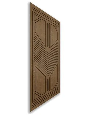 Holzschiebetür Nur Türblatt - Nussbaum Model 1048