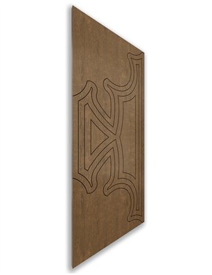 Holzschiebetür Nur Türblatt - Nussbaum  Model 1086