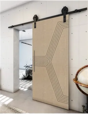 Holzschiebetür Barn-Line - Eiche und Weiss Model 2079