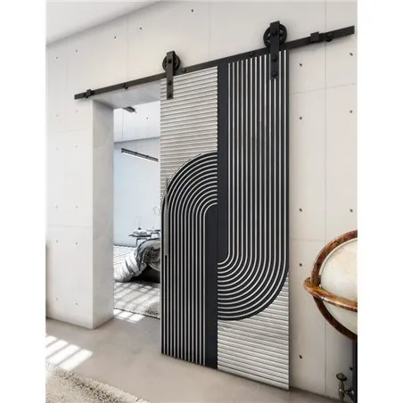 Holzschiebetür Barn-Line - Hell - Dunkel-Mix Model 2040