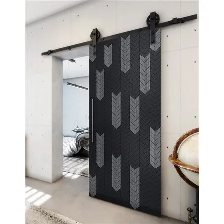 Holzschiebetür Barn-Line - Hell - Dunkel-Mix Model 2043