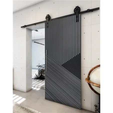 Holzschiebetür Barn-Line - Hell - Dunkel-Mix Model 2044