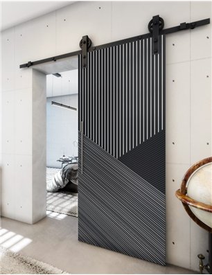 Holzschiebetür Barn-Line - Hell - Dunkel-Mix  Model 2044
