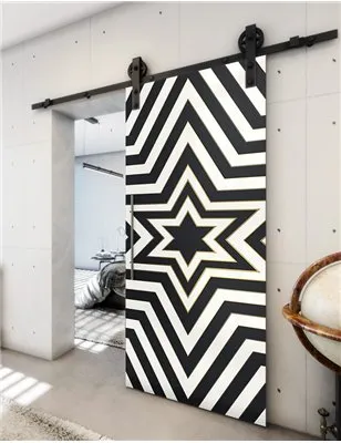 Holzschiebetür Barn-Line - Hell - Dunkel-Mix Model 2045