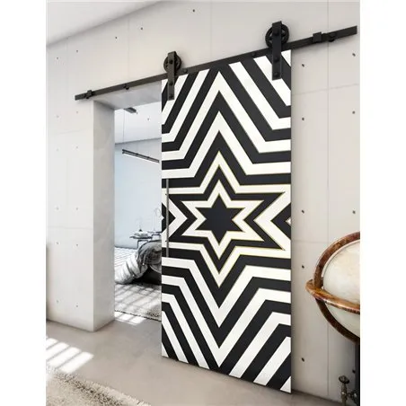 Holzschiebetür Barn-Line - Hell - Dunkel-Mix Model 2045