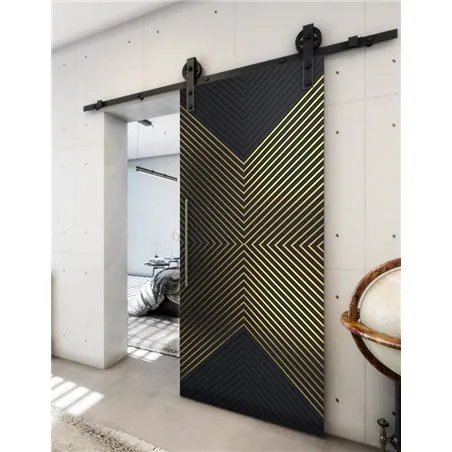 Holzschiebetür Barn-Line - Hell - Dunkel-Mix Model 2047