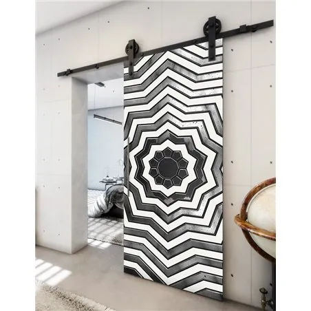 Holzschiebetür Barn-Line - Hell - Dunkel-Mix Model 2049