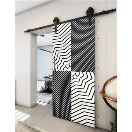 Holzschiebetür Barn-Line - Hell - Dunkel-Mix Model 2050