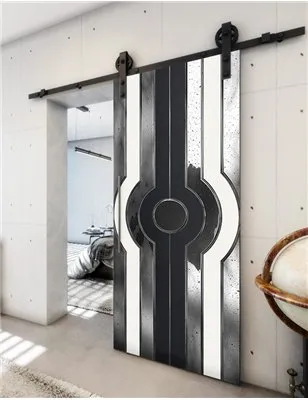 Holzschiebetür Barn-Line - Hell - Dunkel-Mix Model 2055