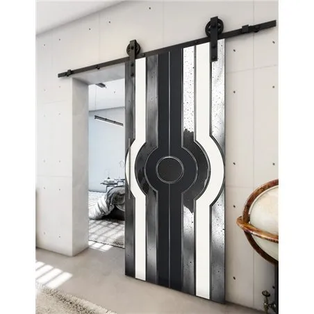 Holzschiebetür Barn-Line - Hell - Dunkel-Mix Model 2055