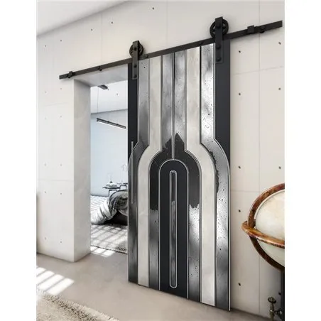 Holzschiebetür Barn-Line - Hell - Dunkel-Mix Model 2056