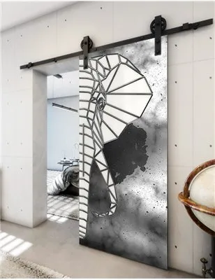 Holzschiebetür Barn-Line - Hell - Dunkel-Mix Model 2062