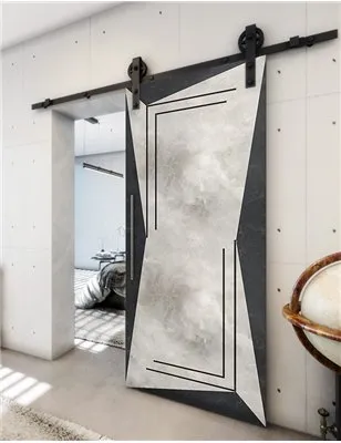 Holzschiebetür Barn-Line - Hell - Dunkel-Mix Model 2065