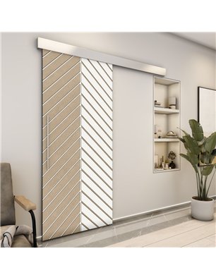 Holzschiebetür Eco-Line - Eiche und Weiss  Model 2024