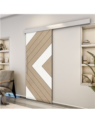 Holzschiebetür Eco-Line - Eiche und Weiss  Model 2038